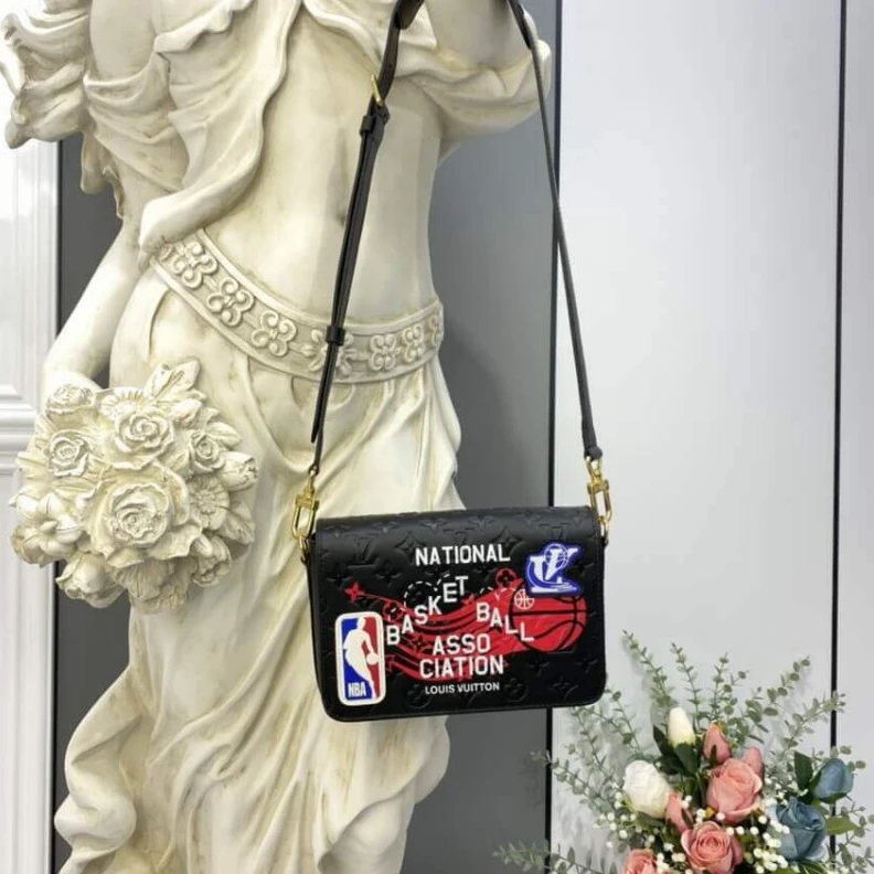 Lv belts replica Made from Louis Vuitton LVxNBA Studio Messenger in Black