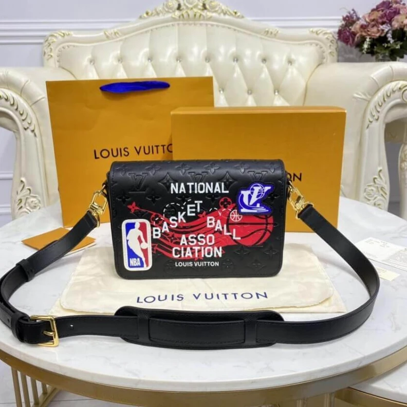 Lv belts replica Made from Louis Vuitton LVxNBA Studio Messenger in Black