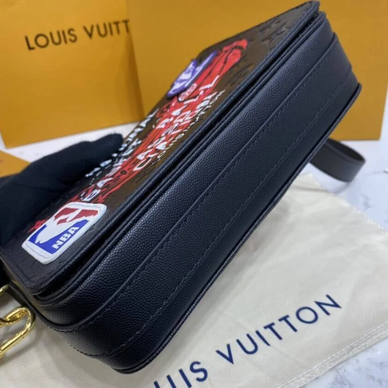 Lv belts replica Made from Louis Vuitton LVxNBA Studio Messenger in Black