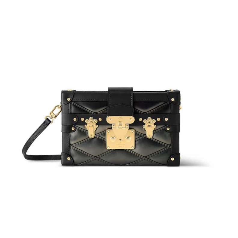 Black Bei Louis Vuitton Lambskin Petite Malle