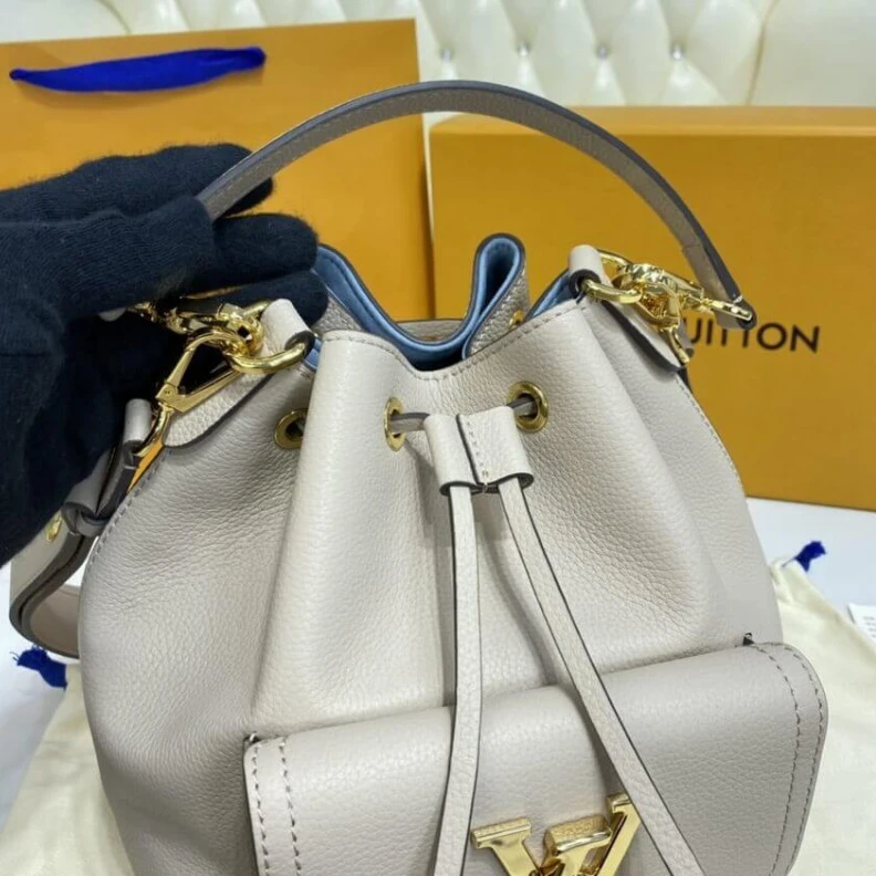 Mythick Strap Dro Louis Vuitton Lockme Bucket Greige
