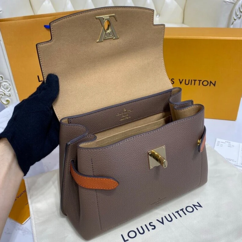 Mythick Microfibe Louis Vuitton Lockme Ever BB Smokey Quartz Caramel