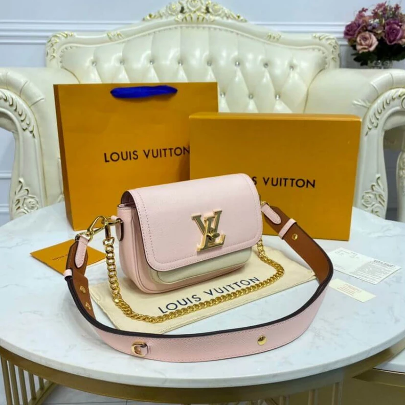 Replica bags lv Strap: Re Louis Vuitton Lockme Tender Pink
