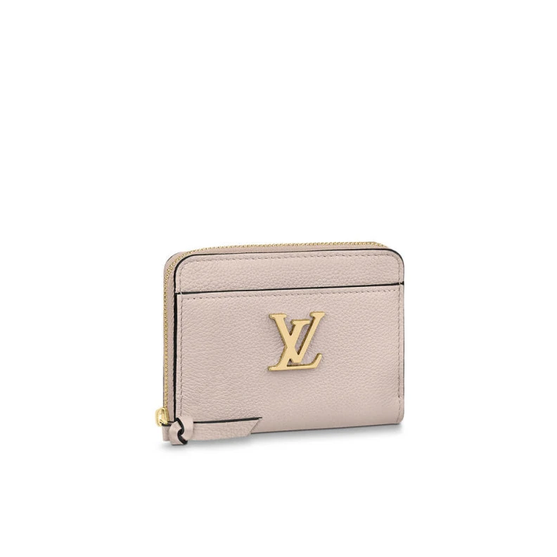 Outside f Louis Vuitton Lockme Zippy Coin Purse Greige