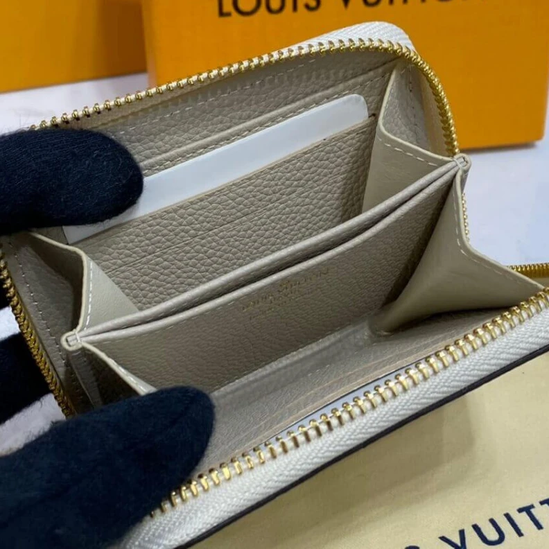 Replica bags lv Outside f Louis Vuitton Lockme Zippy Coin Purse Greige