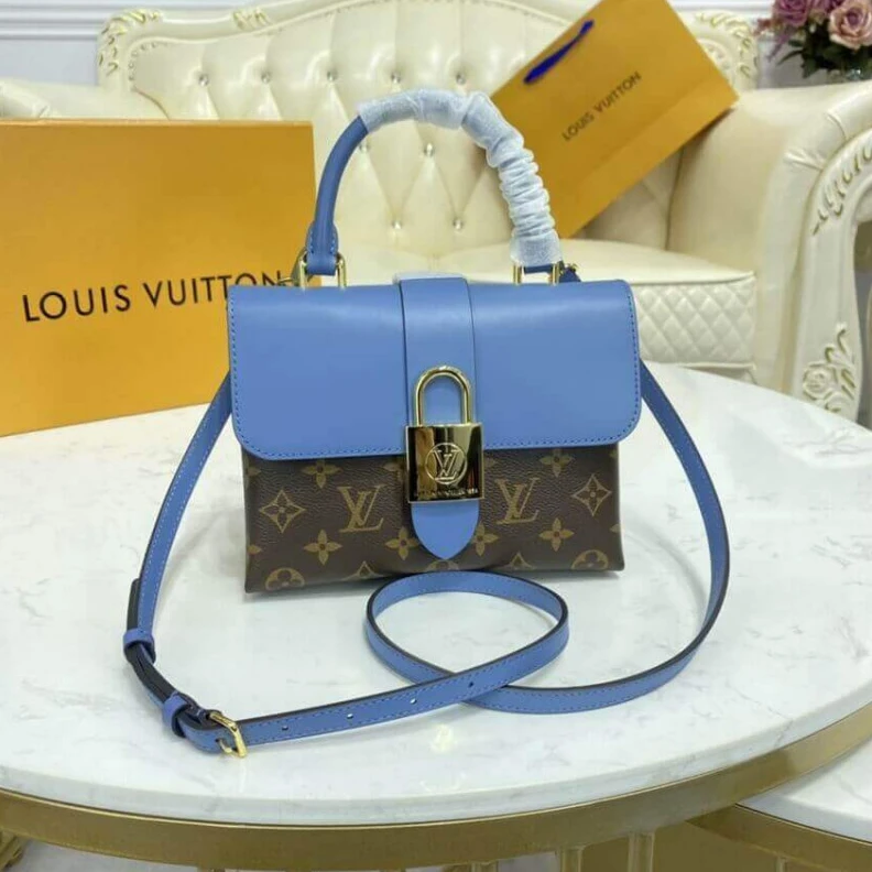 Replica bags lv Goldcolor LV Locky BB Blue