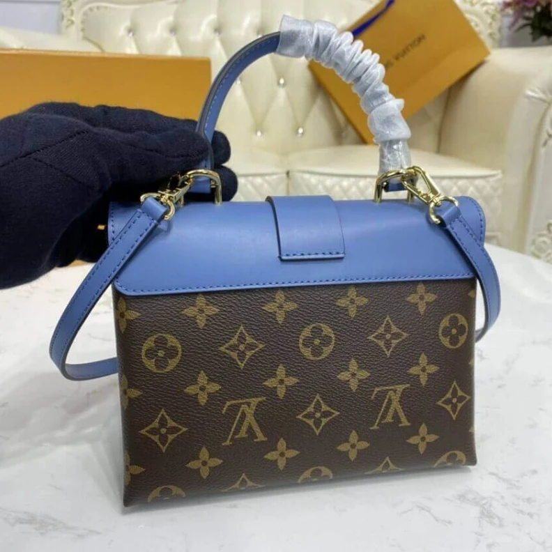 Replica bags lv Goldcolor LV Locky BB Blue