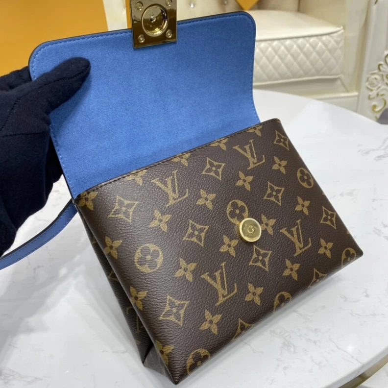 Replica bags lv Goldcolor LV Locky BB Blue