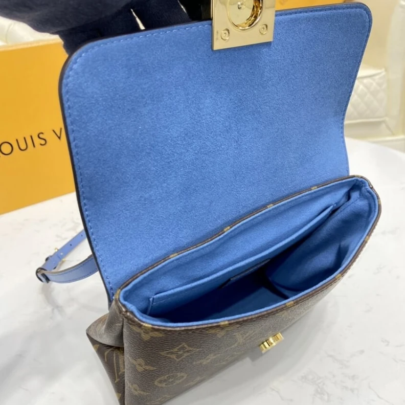 Replica bags lv Goldcolor LV Locky BB Blue
