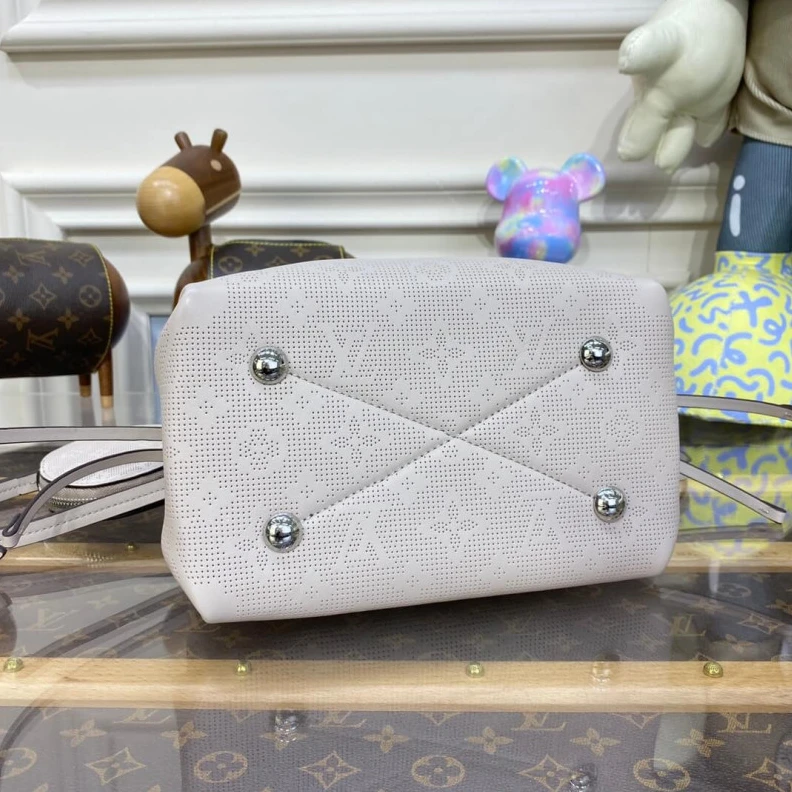 Replica bags lv Strap dro Louis Vuitton Mahina Bella Tote Bag Gris Souris Gray