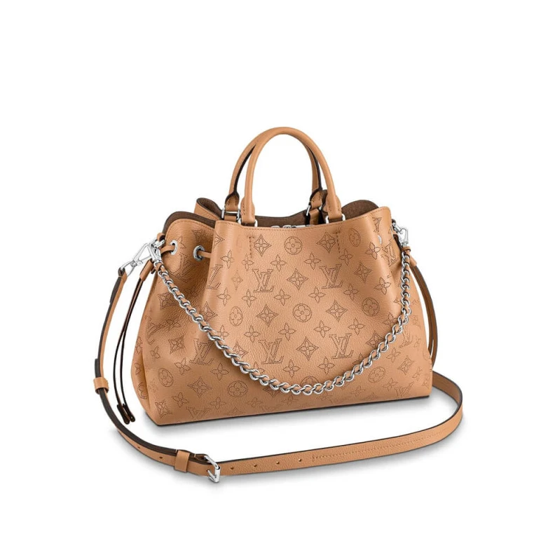 Chain dro Louis Vuitton Mahina Calf Leather Bella Tote Arizona Brown