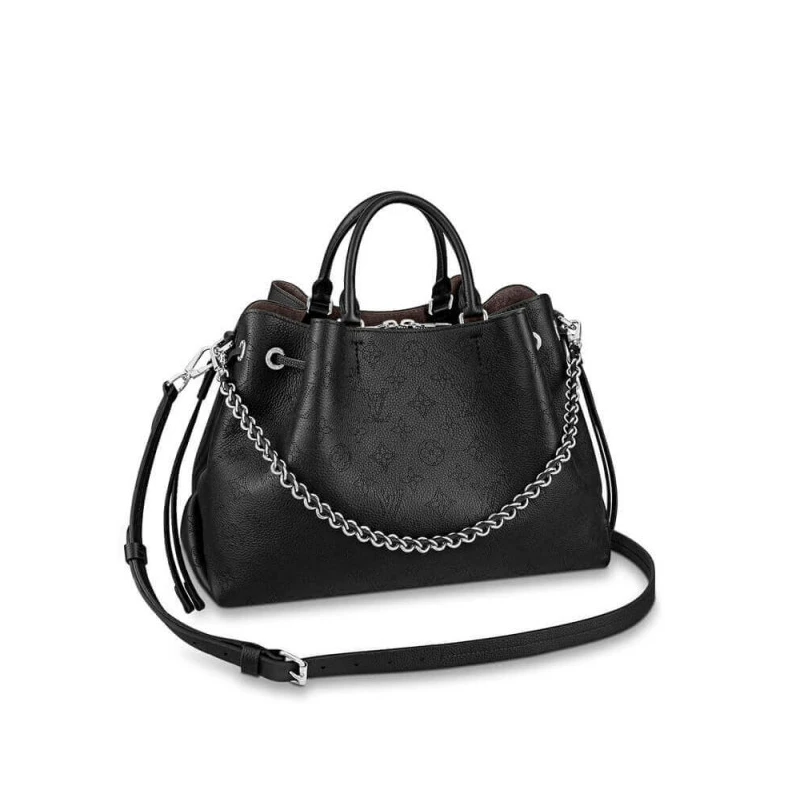 Strap dro Louis Vuitton Mahina Calf Leather Bella Tote Black