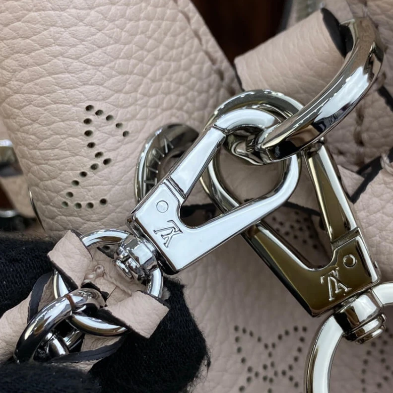 Replica bags lv Strap dro Louis Vuitton Mahina Calf Leather Bella Tote Cream