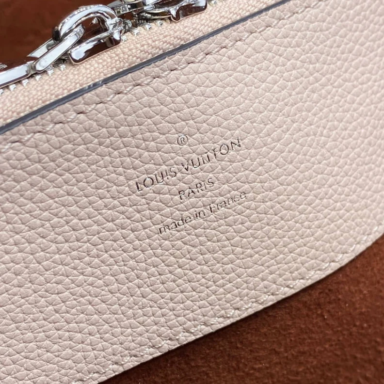 Replica bags lv Strap dro Louis Vuitton Mahina Calf Leather Bella Tote Cream