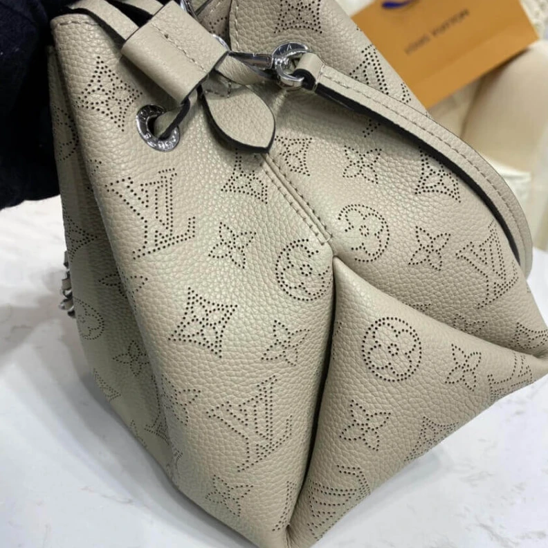 Replica bags lv Microfibe Louis Vuitton Mahina Leather Bella Galet