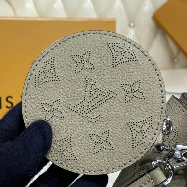 Replica bags lv Microfibe Louis Vuitton Mahina Leather Bella Galet