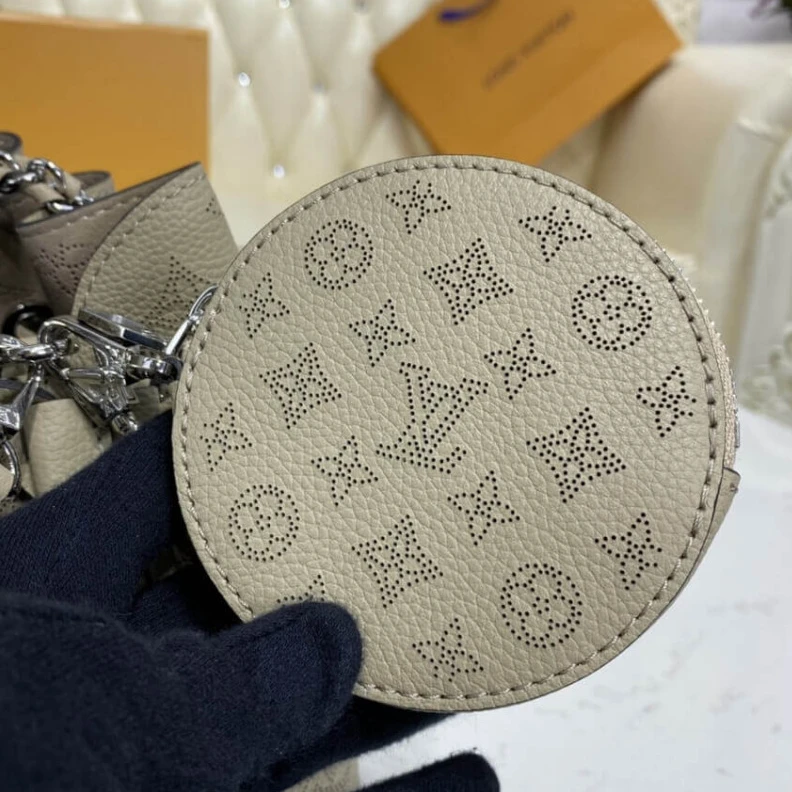 Replica bags lv Microfibe Louis Vuitton Mahina Leather Bella Galet