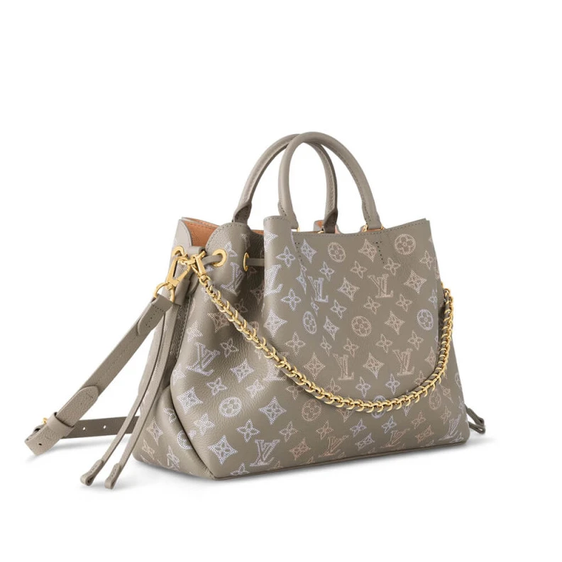 4 protect Louis Vuitton Mahina Leather Bella Tote Gray