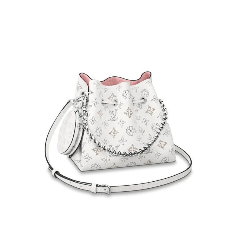 Louis Vuit Louis Vuitton Mahina Leather Bella White