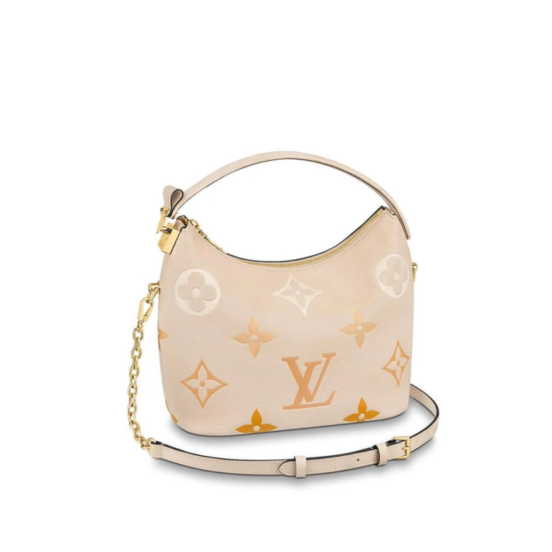 Handle: S Louis Vuitton Marshmallow Hobo Bag Cream Saffron