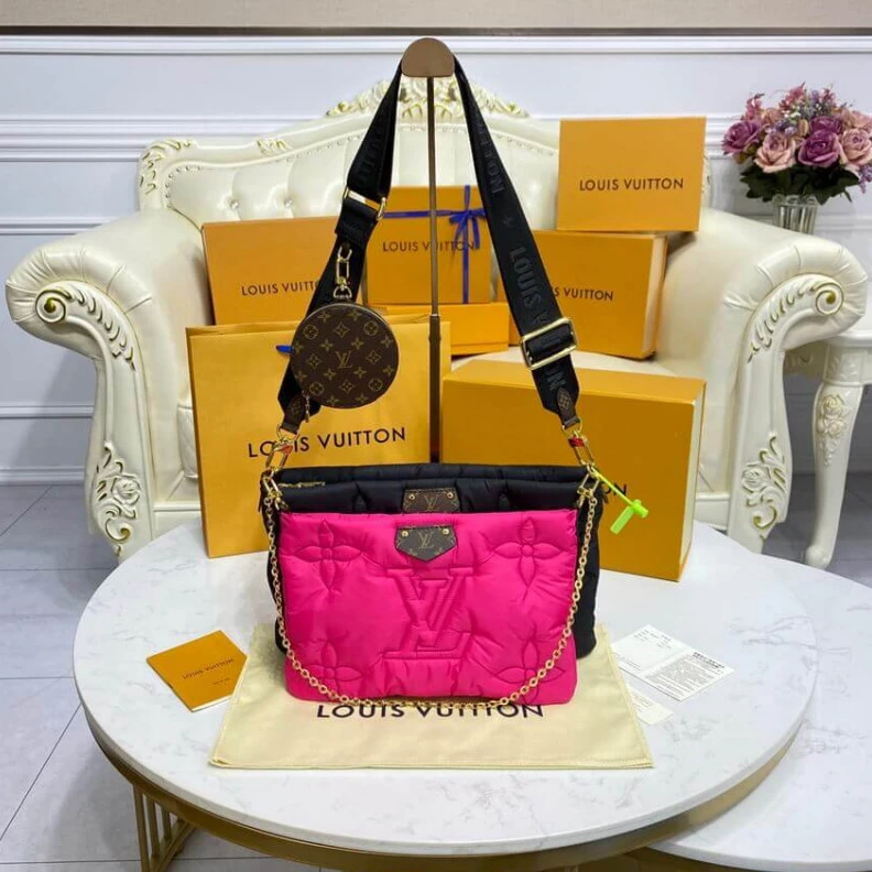 Mythick Dring on Louis Vuitton Maxi Multi Pochette Accessoires Black Fuchsia