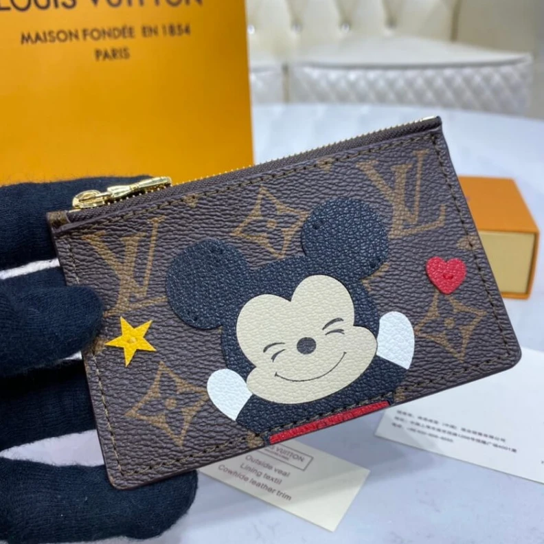 Flat comp Louis Vuitton Mickey Mouse Coin & Card Holder