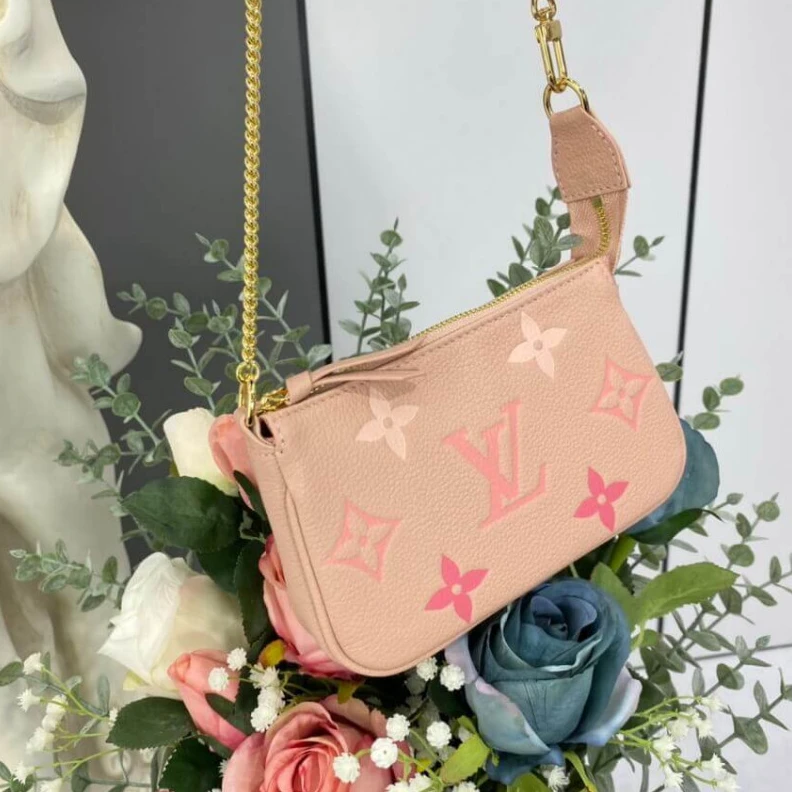 Mythick Microfibe Louis Vuitton Mini Pochette Accessoires Pink