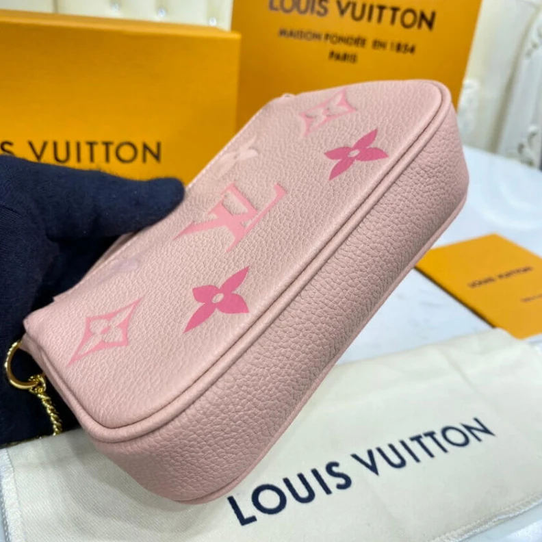 Mythick Microfibe Louis Vuitton Mini Pochette Accessoires Pink