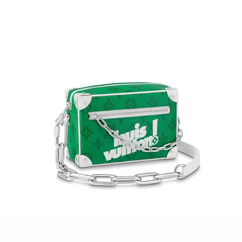 Outside z Louis Vuitton Mini Soft Trunk Green