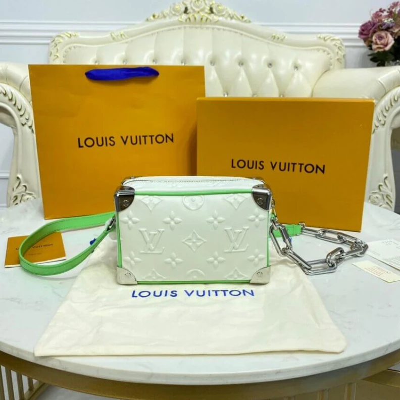 Strap Dro Louis Vuitton Mini Soft Trunk White