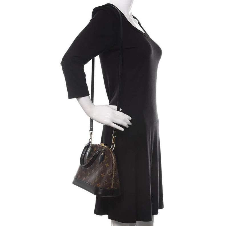 Mythick ru 25 x 19 x LV Monogram Alma BB Black