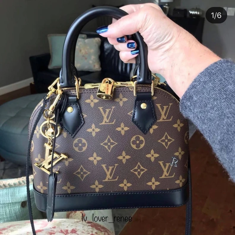 Mythick ru 25 x 19 x LV Monogram Alma BB Black