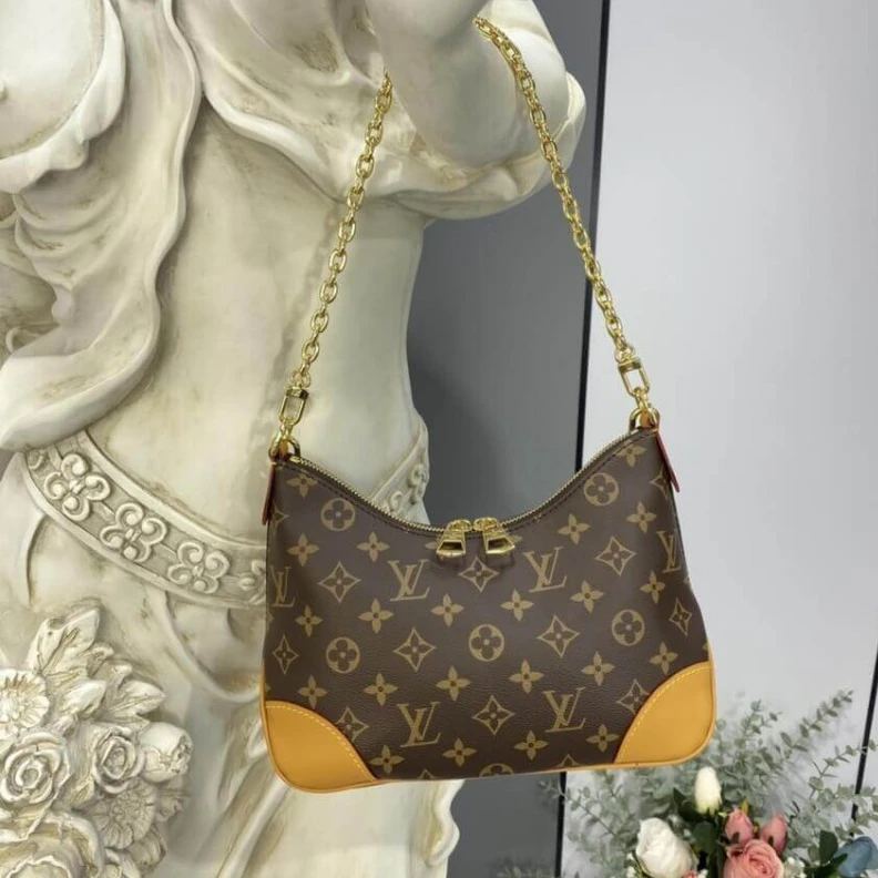 Replica bags 4 leather Louis Vuitton Monogram Boulogne Beige