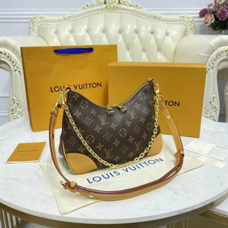 Replica bags 4 leather Louis Vuitton Monogram Boulogne Beige