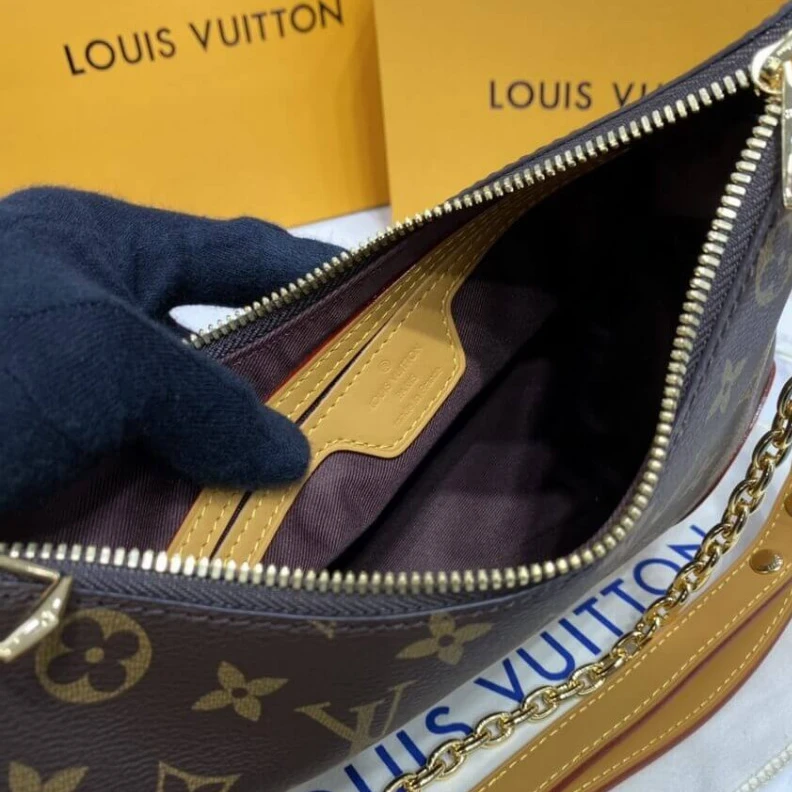 Replica bags 4 leather Louis Vuitton Monogram Boulogne Beige