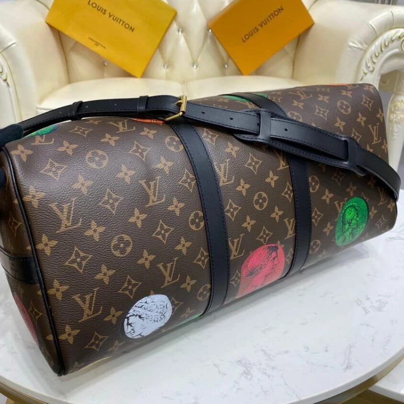 Replica bags Strap: Re Louis Vuitton Monogram Cameo Printed Keepall Bandouliere 45