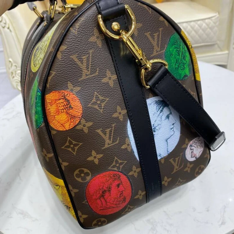 Replica bags Strap: Re Louis Vuitton Monogram Cameo Printed Keepall Bandouliere 45