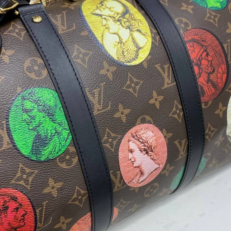Replica bags Strap: Re Louis Vuitton Monogram Cameo Printed Keepall Bandouliere 45