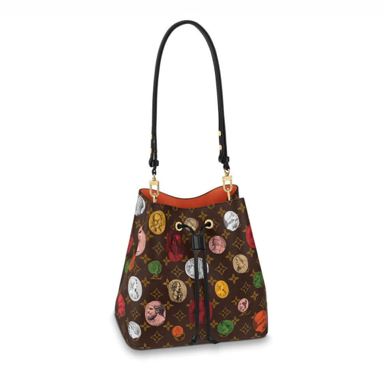 Goldcolor Louis Vuitton Monogram Cameo Printed Neonoe MM