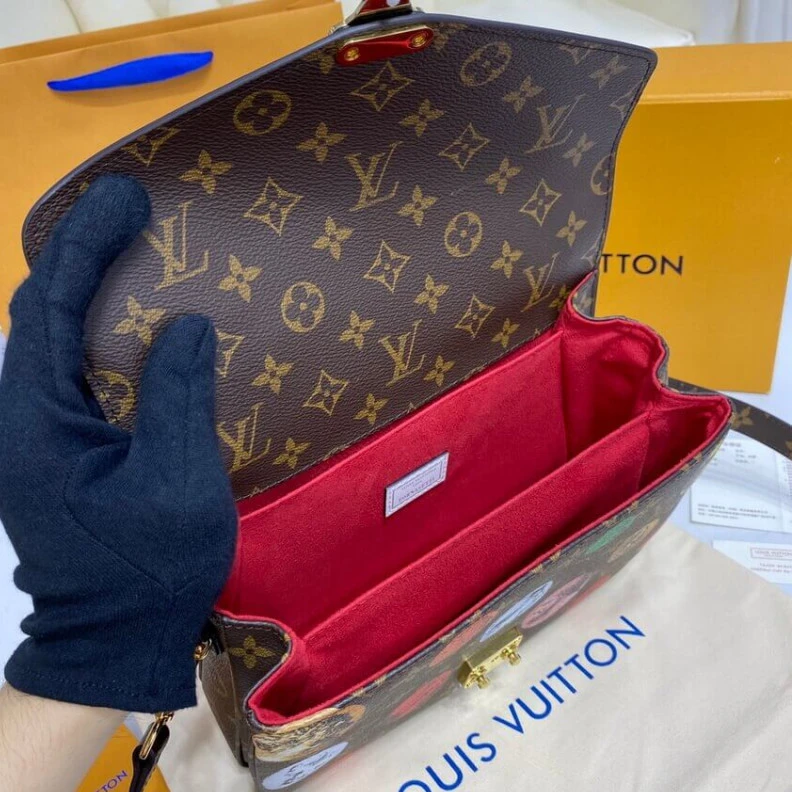 Replica bags Monogram Louis Vuitton Monogram Cameo Printed Pochette Metis M59257