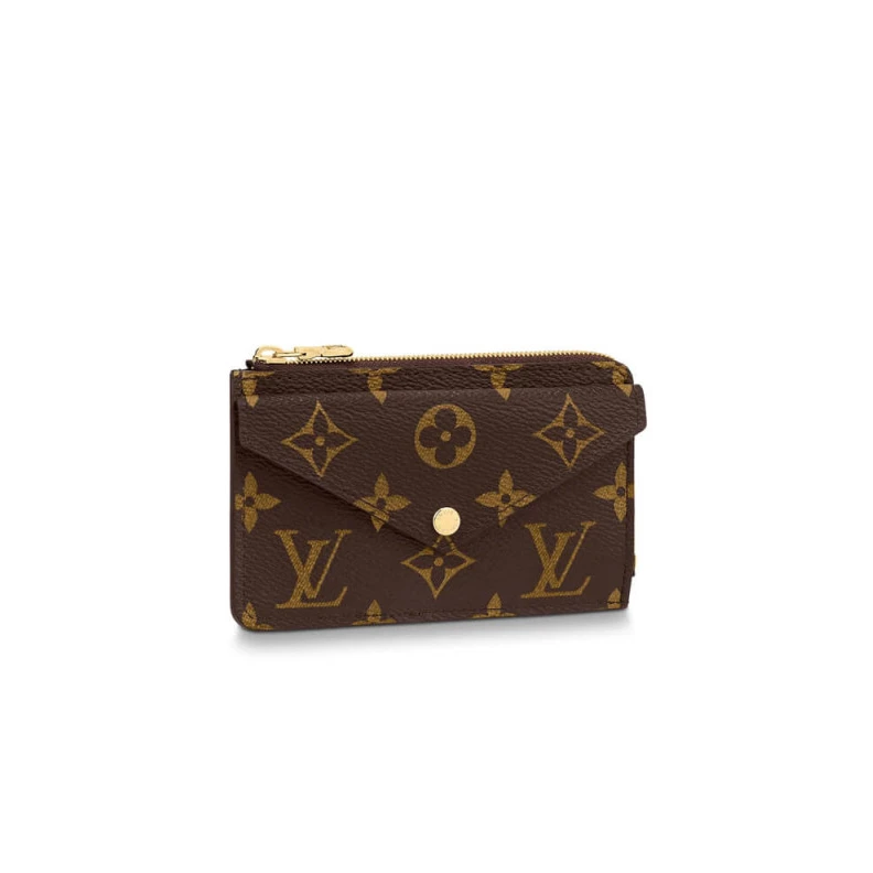 Lzip clos Louis Vuitton Monogram Canvas Card Holder Recto Verso