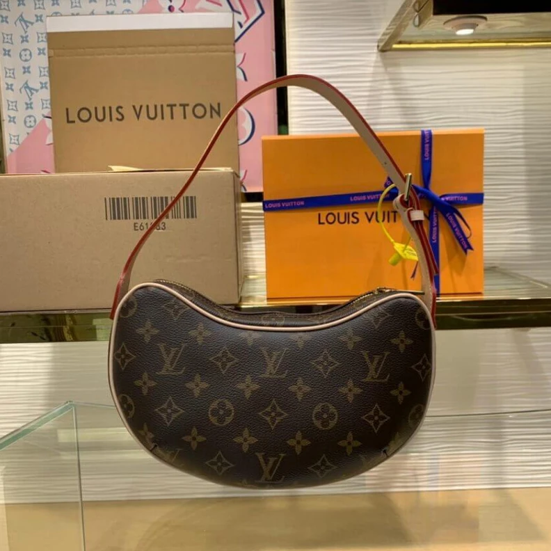 Replica bags lv Monogram LV Monogram Canvas Croissant PM Bag