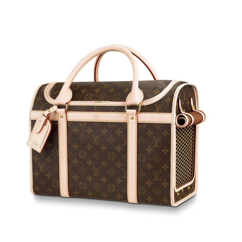 Double zi LV Monogram Canvas Dog Carrier 40