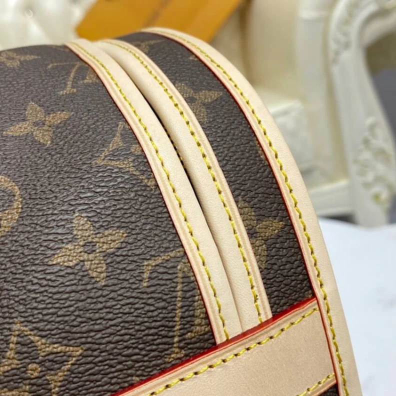 Mythick ru Double zi LV Monogram Canvas Dog Carrier 40