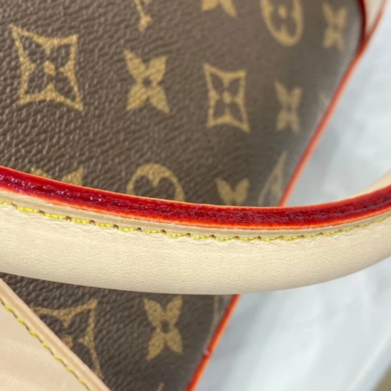 Mythick ru Double zi LV Monogram Canvas Dog Carrier 40