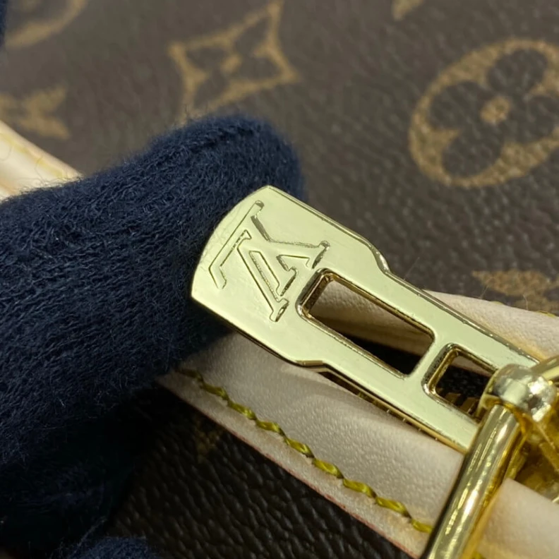 Mythick ru Double zi LV Monogram Canvas Dog Carrier 40