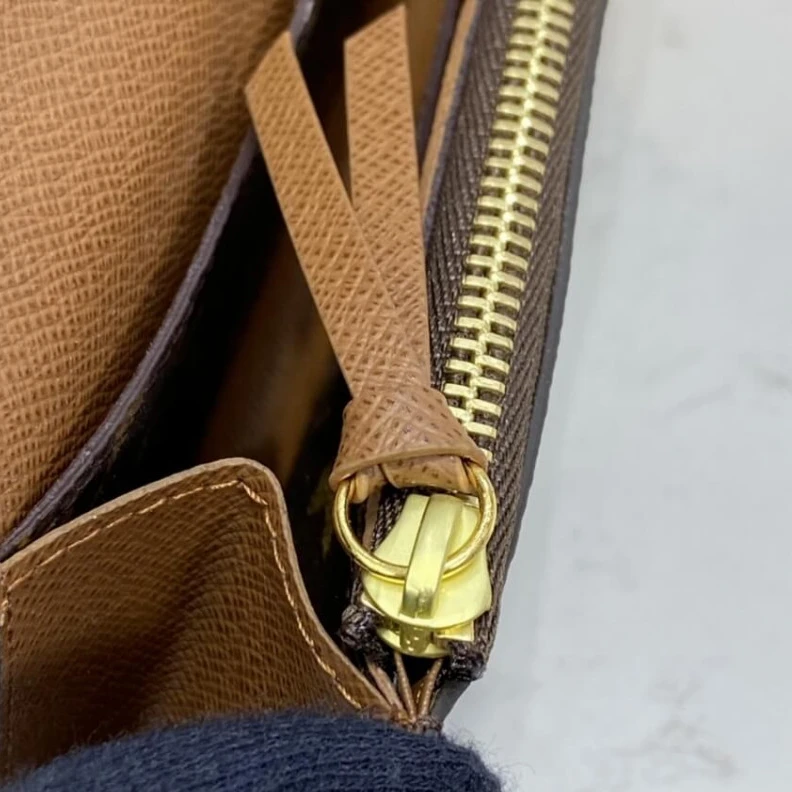 Replica bags lv 1 large g Louis Vuitton Monogram Canvas Emilie Wallet Brown