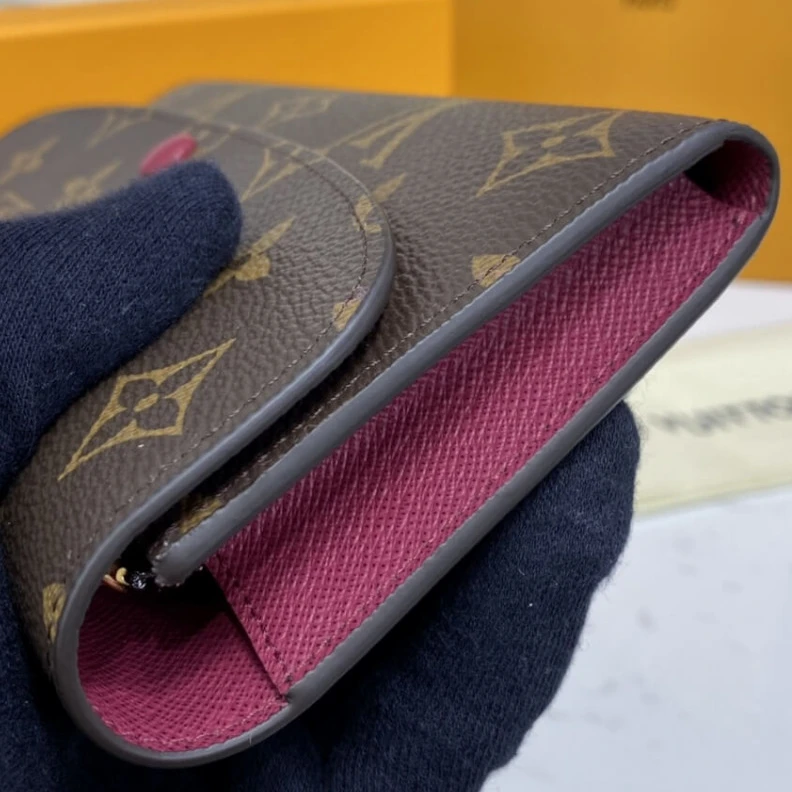 Louis vuitton locations 4 credit Louis Vuitton Monogram Canvas Emilie Wallet Fuchsia