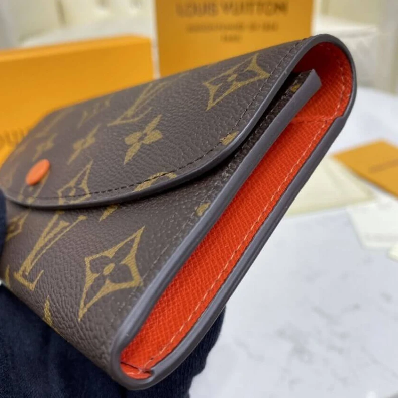 Mythick 4 credit Louis Vuitton Monogram Canvas Emilie Wallet Orange