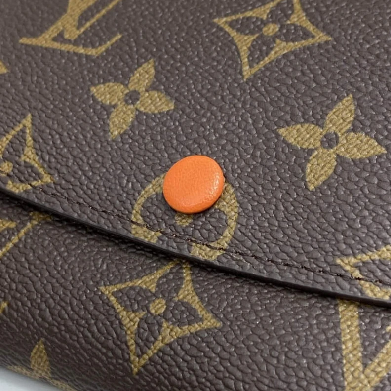 Mythick 4 credit Louis Vuitton Monogram Canvas Emilie Wallet Orange